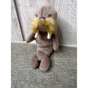 Ty Beanie Babies Jolly Walrus Plush Toy 1996 Brown